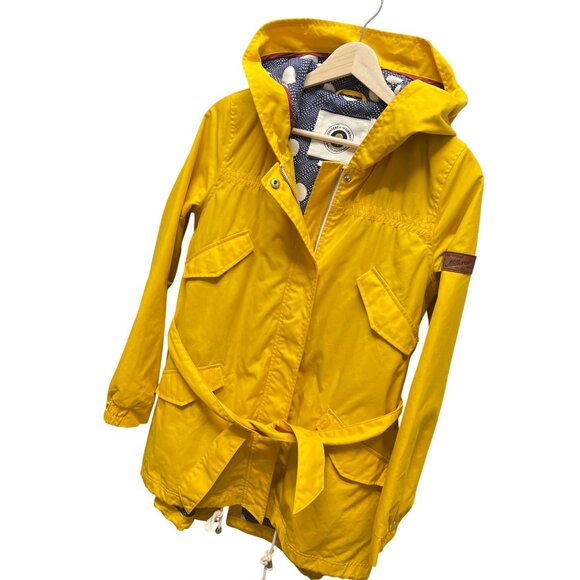 Anthropologie Daughters of the Liberation Yellow Hoodie Anorak Rain Jacket - Picture 1 of 8